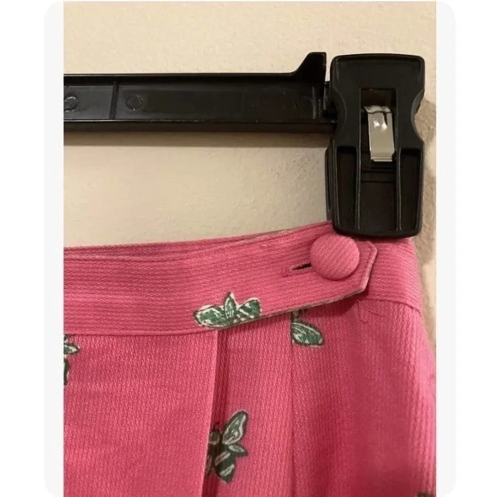 VTG Lilly Pulitzer Skirt Womens‎ Pink Bees Lined Short Size 4 White Label Barbie